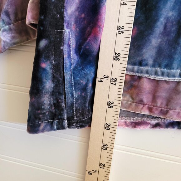 Johnny Was Womens Nova Velour Hoodie Size M Relaxed Pockets Silk Blend Tie Dye - Picture 7 of 10